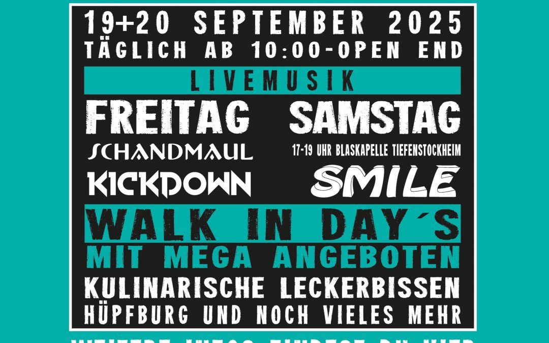 Programm für die 30 Jahre Jubiläumsfeier